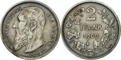World Coins - Coin, Belgium, 2 Francs, 2 Frank, 1909, , Silver, KM:59