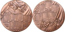 World Coins - France, Medal, Calendrier, Nouvelle Année, 1969, Copper, Simon,