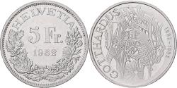 World Coins - Switzerland, 5 Francs, Gotthard Train, 1982, Berne, Copper-nickel,