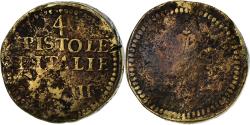World Coins - Italy, Poids Monétaire, 4 Pistoles d'Italie, X Deniers VIII Grains, Brass