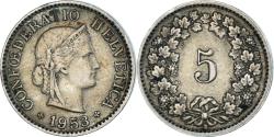 World Coins - Coin, Switzerland, 5 Rappen, 1953