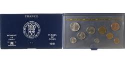 World Coins - Coin, France, Coffret 1 c. à 10 frs., 1981, Monnaie de Paris, FDC,