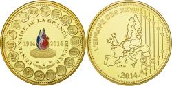 World Coins - France, Medal, Centenaire de la Grande Guerre, , Copper-Nickel Gilt