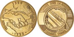 World Coins - France, Medal, Tunnel sous la Manche - First Junction, 1990, , Bronze