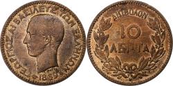 World Coins - Greece, George I, 10 Lepta, 1869, Strassburg, Copper, , KM:43