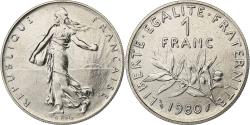 World Coins - France, 1 Franc, Semeuse, 1980, MDP, série FDC, Nickel,
