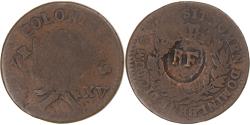 World Coins - Coin, Guadeloupe, Louis XV, 1/4 escalin, 1793, Paris, Countermarked RF