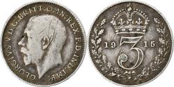 World Coins - Great Britain, George V, 3 Pence, 1915, Silver, , KM:813