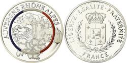 World Coins - France, Medal, Auvergne Rhône-Alpes, Geography, , Silver
