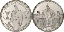 World Coins - France, Medal, Vème République, Président De Gaulle, Copper-nickel,