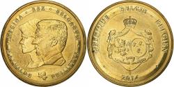 World Coins - Belgium, Medal, Mathilde et Philippe, 2014, Copper-nickel Aluminium,