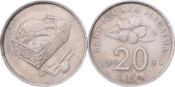 World Coins - Coin, Malaysia, 20 Sen, 1990, , Copper-nickel, KM:52
