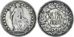 World Coins - Coin, Switzerland, 1/2 Franc, 1906, Bern, , Silver, KM:23