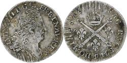 World Coins - France, Louis XIV, 10 Sols aux insignes, 170(?), Rennes, Silver,