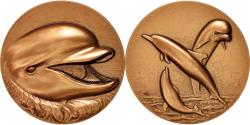 World Coins - France, Medal, Dolphin, Fauna, Bret, , Bronze