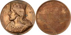 World Coins - France, Medal, Les Rois de France, Thierri II, 1840, Bronze, Caqué,