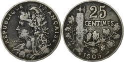 World Coins - France, 25 Centimes, Patey, 1905, Nickel, , Gadoury:364, KM:856