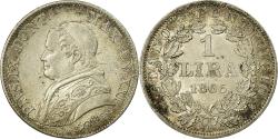World Coins - Coin, ITALIAN STATES, PAPAL STATES, Pius IX, Lira, 1866, Roma,