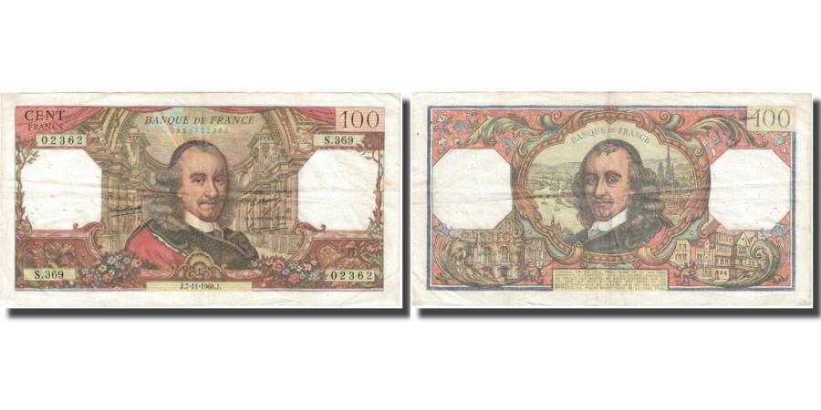 World Coins - France, 100 Francs, Corneille, 1968, 1968-11-07, VF(20-25), Fayette:65.24