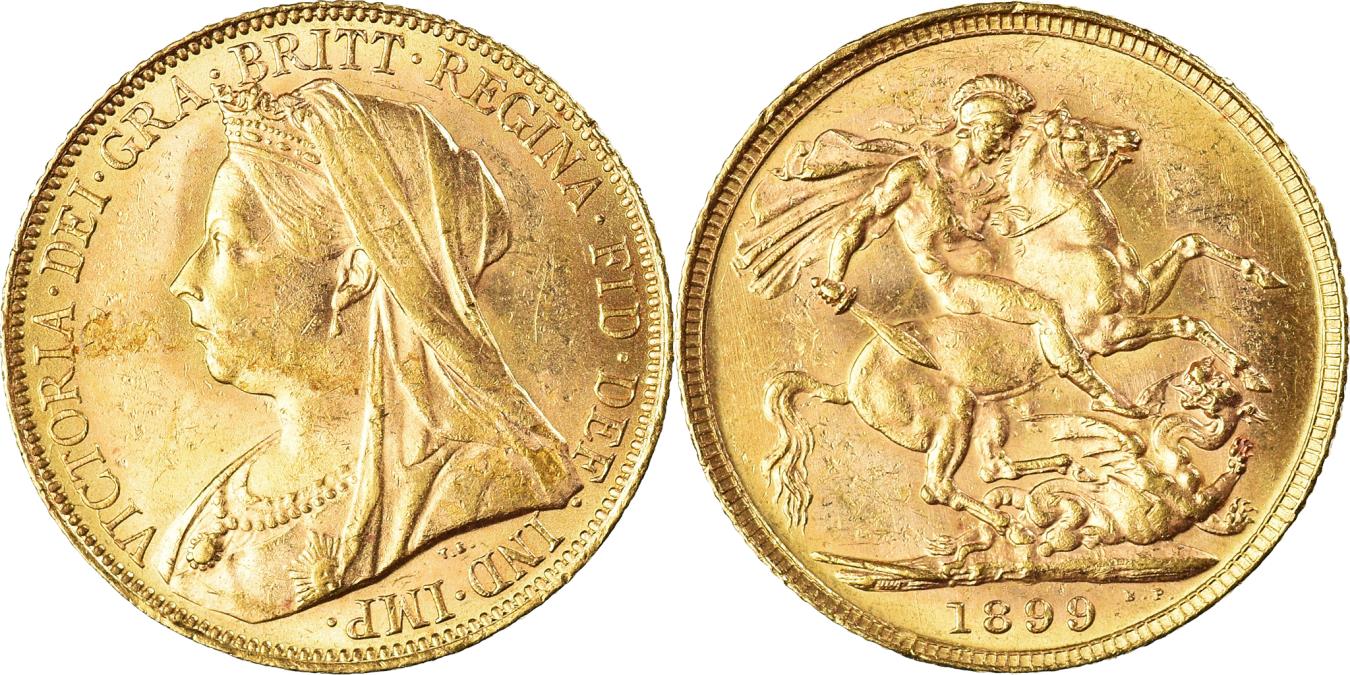 【coins victoria】 Coin, Great Britain, Victoria, Sovereign, 1899, , Gold, KM:785