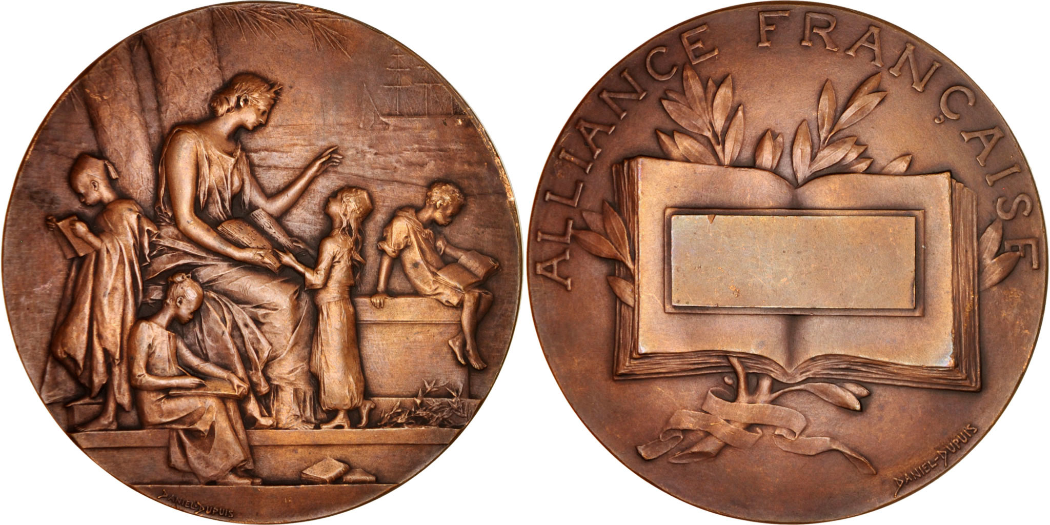 フランス共和国メダル France, Medal, Alliance Française, French Third Republic, Arts