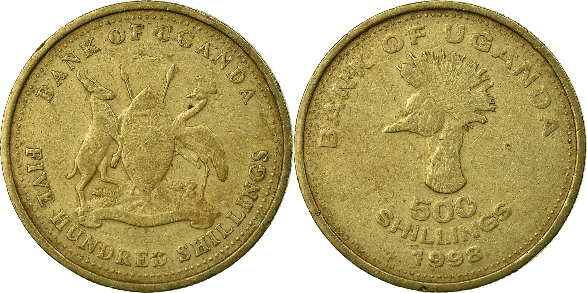 Coin, Uganda, 500 Shillings, 1998, Royal Canadian Mint, , Nickel-brass