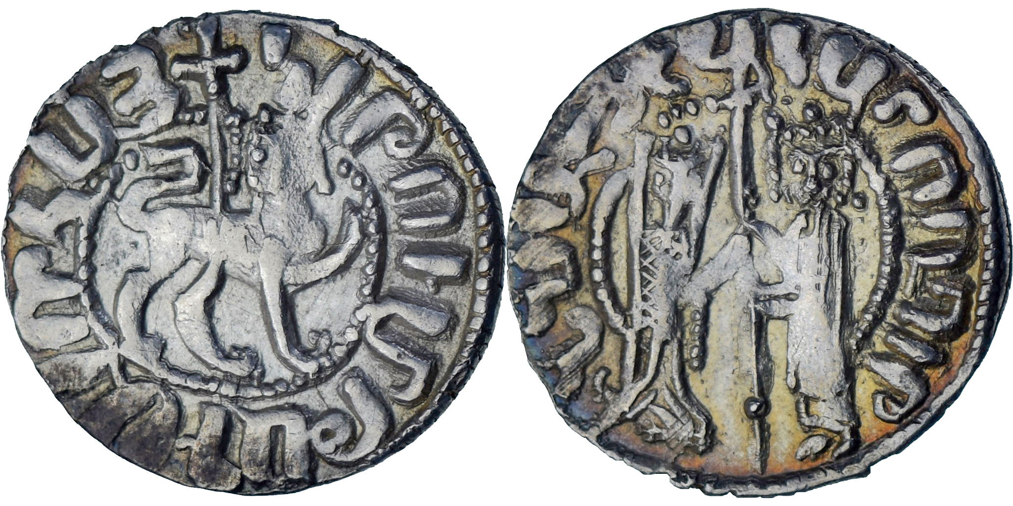 m１１　アルメニア ヘトウム朝 硬貨 【1226-1270】 Armenia, Hetoum & Zabel, Tram, 1226-1270, Silver, | European Coins