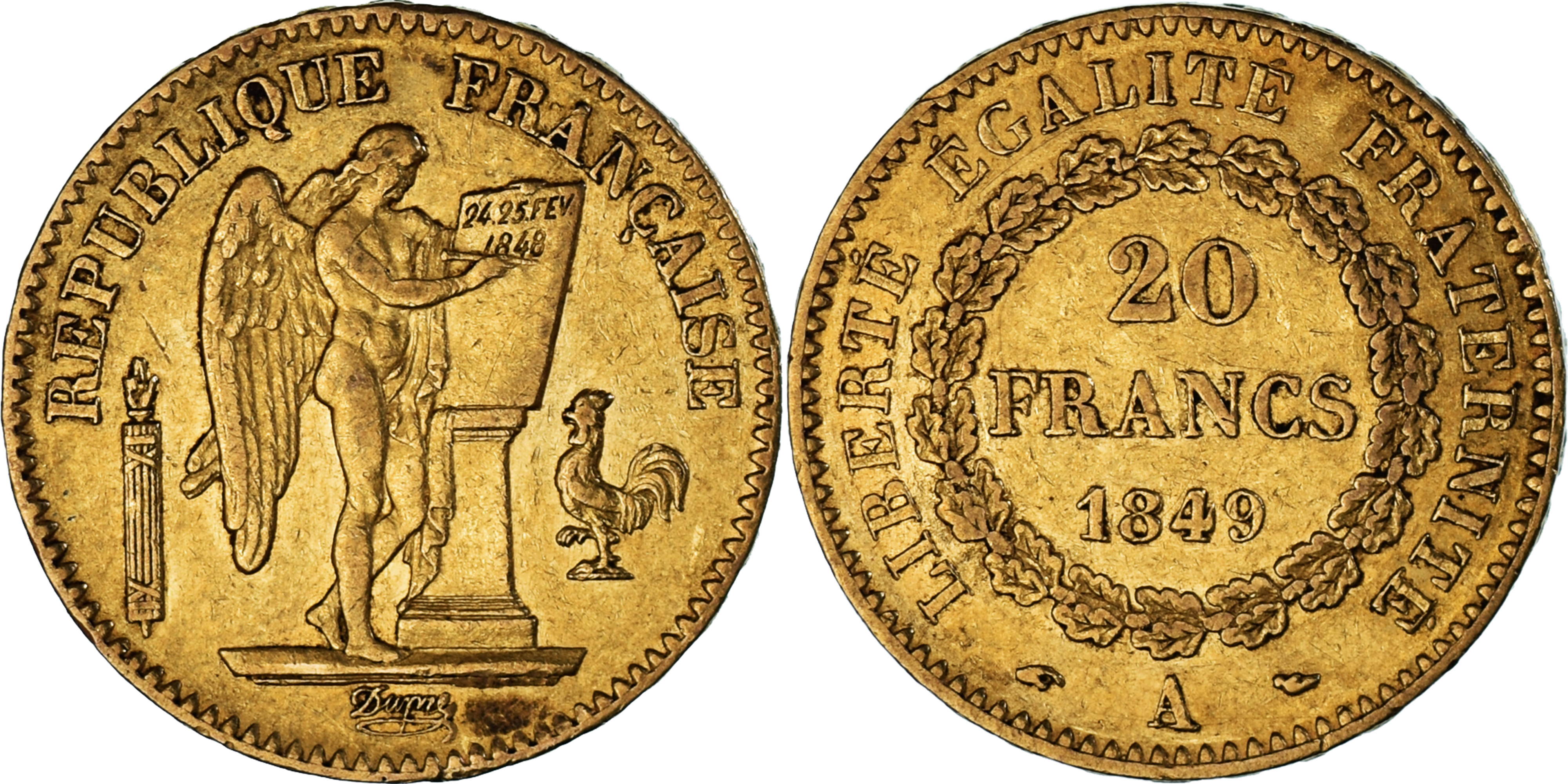 Coin, France, Génie, 20 Francs, 1849, Paris, , Gold, KM:757