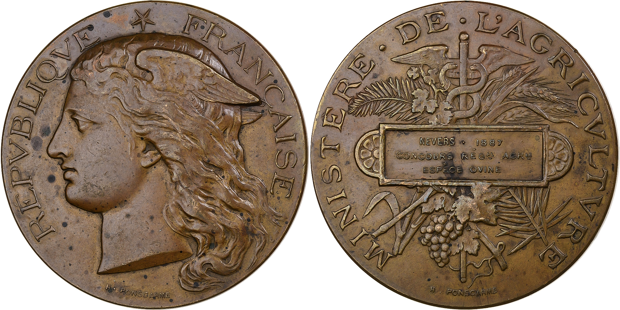 1901. INHABITUELLE MEDAILLE EN BRONZE PATEK PHILIPPE GENÈVE | Kaufen