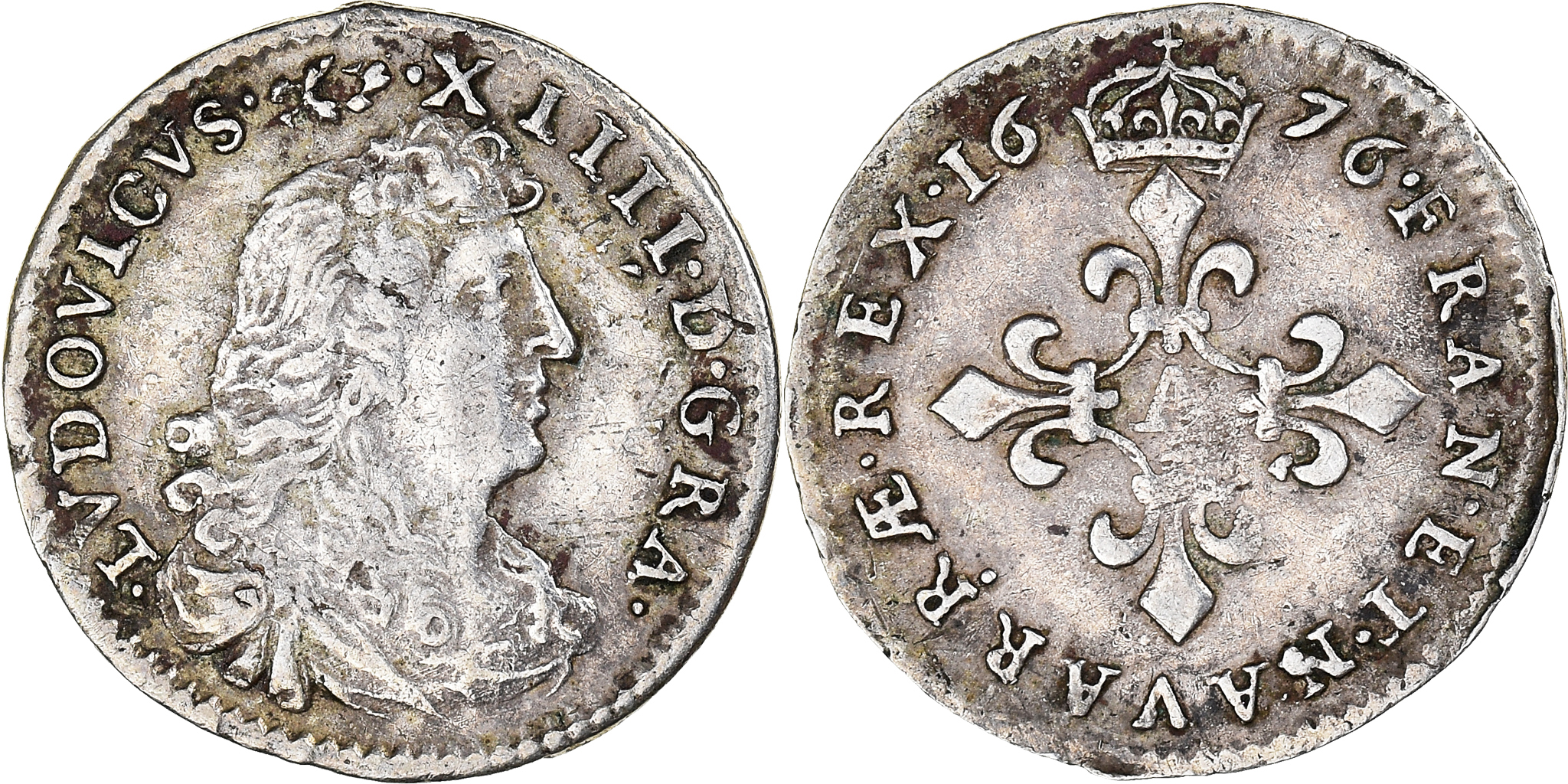 Coin, France, Louis XIV, Des Traitants, 4 Sols, 1676, Paris, , Silver