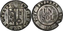 World Coins - SWISS CANTONS, GENEVA, Sol, 1833, Billon, , KM:120