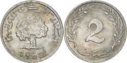 World Coins - Coin, Tunisia, 2 Millim, 1960, Paris, , Aluminum, KM:281