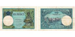 World Coins - Banknote, Madagascar, 10 Francs, 1937, KM:36, VF(30-35)