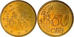 World Coins - San Marino, 50 Euro Cent, 2003, Rome, , Brass, KM:445