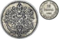 World Coins - Coin, Finland, Nicholas II, 25 Penniä, 1908, Helsinki, , Silver