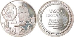 World Coins - France, Medal, The Boats, Vasco de Gama, History, , Silver