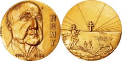 World Coins - France, Medal, Colonel Rémy, Résistance, Politics, Society, War, 1984, Dotel