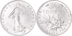 World Coins - Coin, France, Semeuse, 50 Centimes, 1913, Paris, , Silver, KM:854