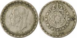World Coins - Sweden, Gustaf V, Krona, 1942, Silver, , KM:814