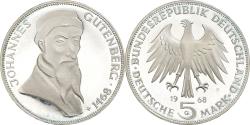 World Coins - Coin, GERMANY - FEDERAL REPUBLIC, 5 Mark, 1968, Karlsruhe, Germany, BE,