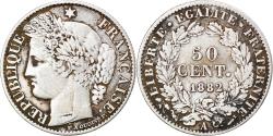 World Coins - Coin, France, Cérès, 50 Centimes, 1882, Paris, , Silver, KM:834.1