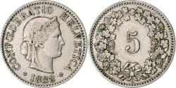 World Coins - Switzerland, 5 Rappen, Libertas, 1888, Bern, Copper-nickel, , KM:26