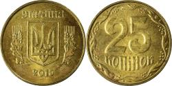 World Coins - Coin, Ukraine, 25 Kopiyok, 2015