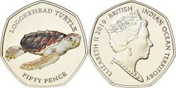 World Coins - Coin, British Indian Ocean, 50 Pence, 2019, Tortues - Tortue Caouanne