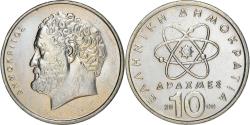 World Coins - Coin, Greece, Democritus, 10 Drachmes, 2000, , Copper-nickel, KM:132