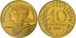 World Coins - France, 10 Centimes, Marianne, 1997, Paris, Proof, Aluminum-Bronze,
