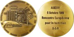 World Coins - France, Medal, Rencontre Européenne pour la Formation BTP, Auxerre, 1989