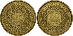 World Coins - Morocco, Mohammed V, 50 Francs, 1371, Paris, série FDC, Aluminum-Bronze