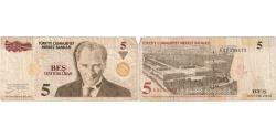 World Coins - Turkey, 5 New Lira, VF(30-35)