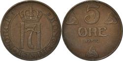 World Coins - Coin, Norway, Haakon VII, 5 Öre, 1922, Kongsberg, , Bronze, KM:368